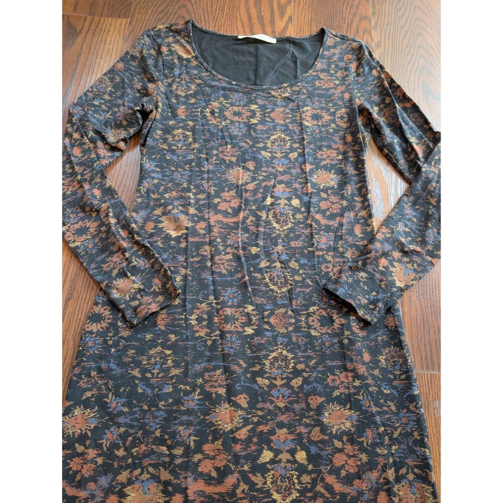 Peruvian Connection Long Dress Cotton Spandex Fall Hippie Boho Autumn S